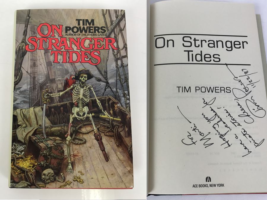 Signed First Edition 1987 Hardcover Book On Stranger Tides By Tim Powers [Photo 1]