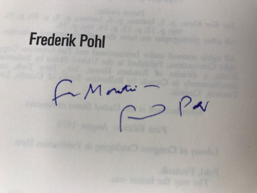 Signed First Edition 1978 Hardcover Book The Way The Future Was By Frederik Pohl [Photo 7]