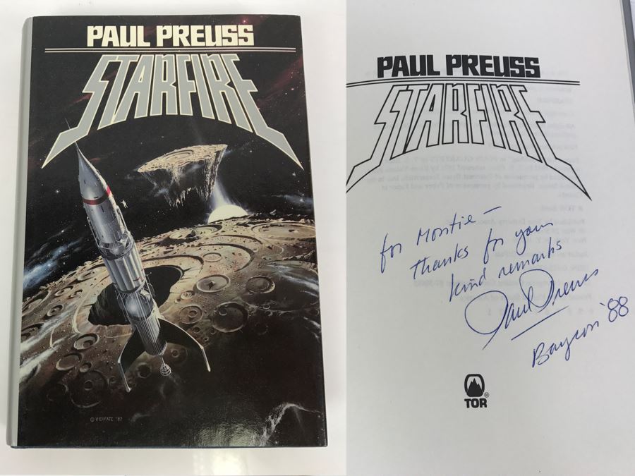 Signed First Printing 1988 Hardcover Book STARFIRE By Paul Preuss [Photo 1]