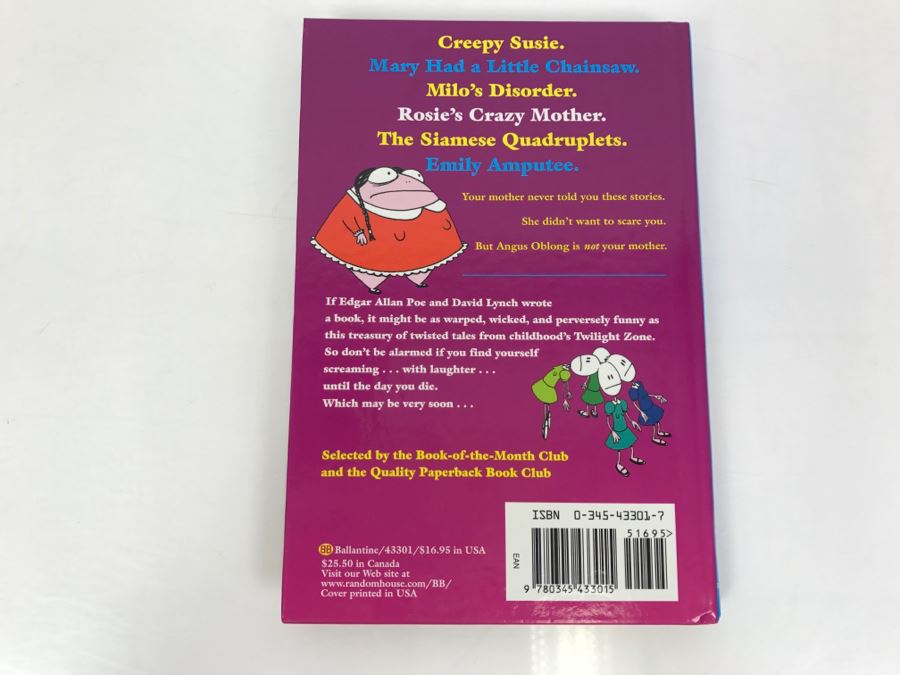 Signed And Hand Illustrated First Edition Hardcover Book Creepy Susie And 13 Other Tragic Tales For Troubled Children By Angus Oblong [Photo 4]