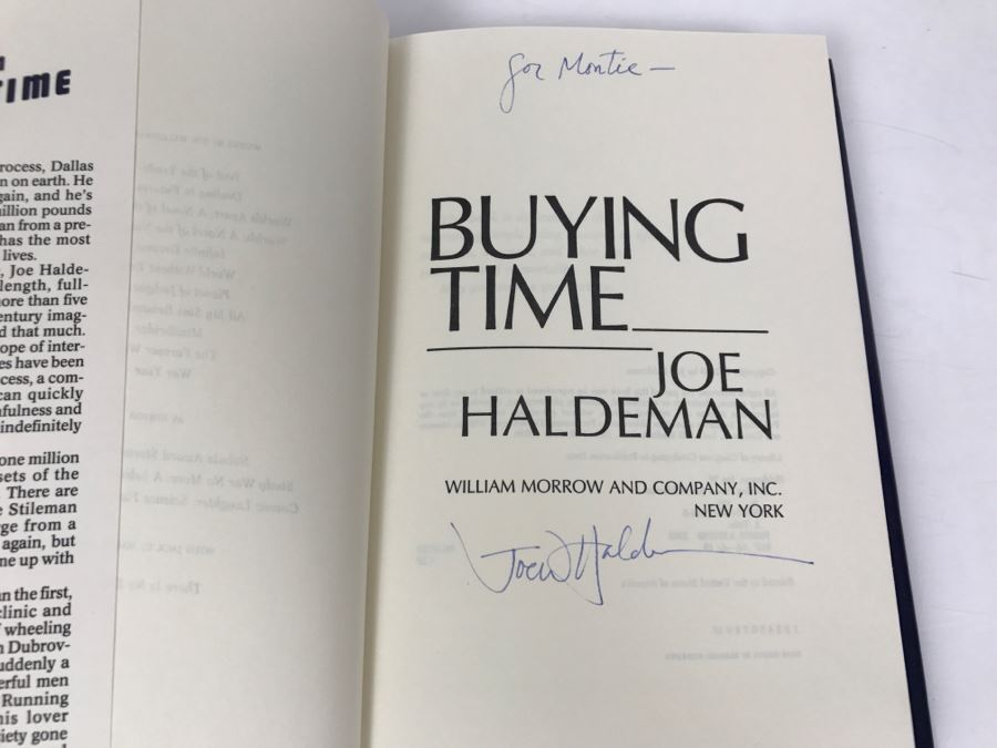 Signed Hardcover Book Buying Time By Joe Haldeman [Photo 5]