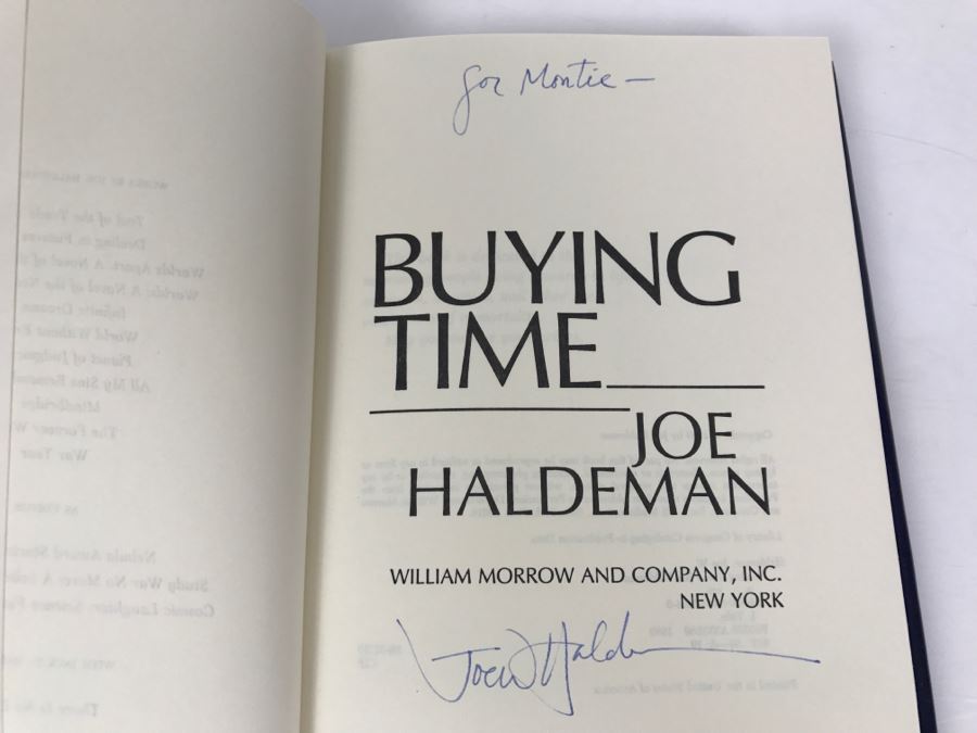 Signed Hardcover Book Buying Time By Joe Haldeman [Photo 6]