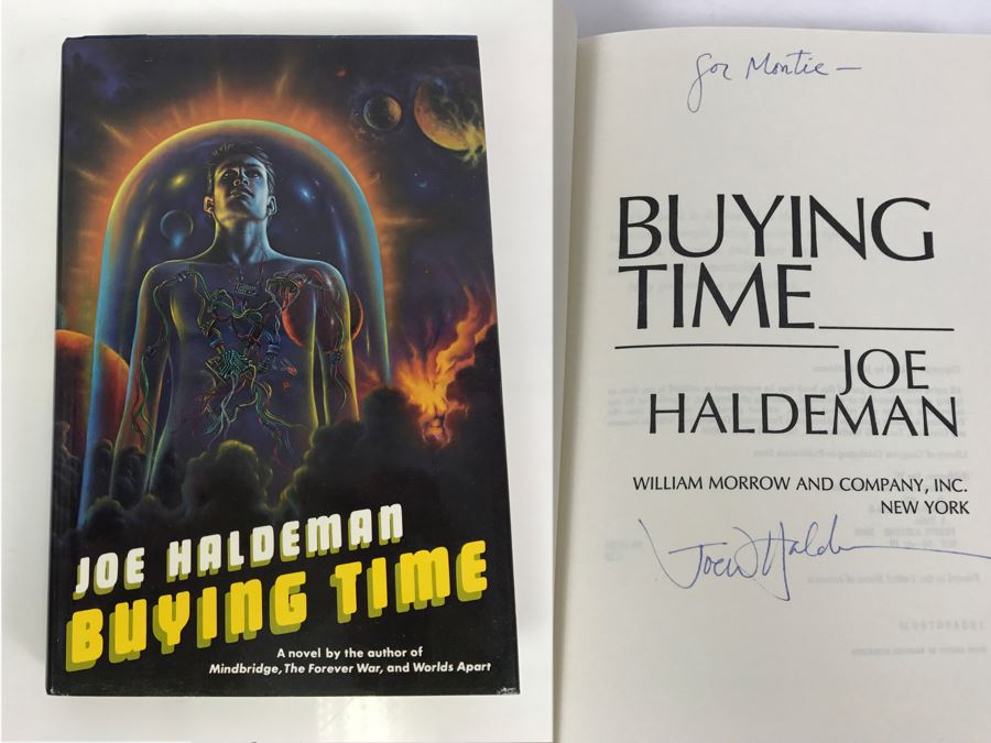 Signed Hardcover Book Buying Time By Joe Haldeman [Photo 1]