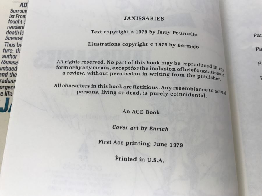 Signed First Printing 1979 Hardcover Book JANISSARIES By Jerry Pournelle [Photo 9]