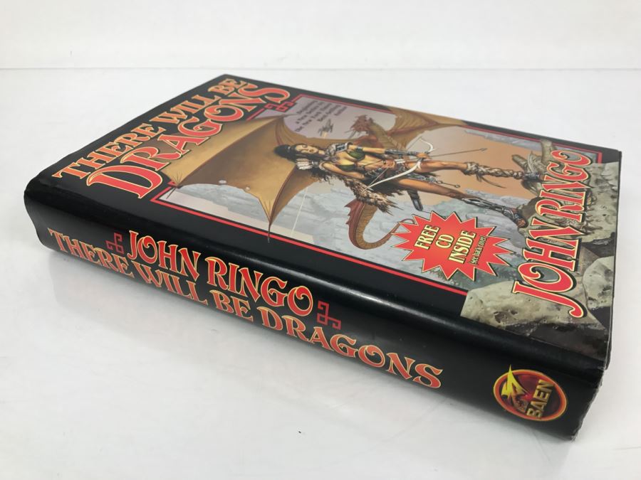 Signed First Printing 2003 Hardcover Book There Will Be Dragons By John Ringo [Photo 3]