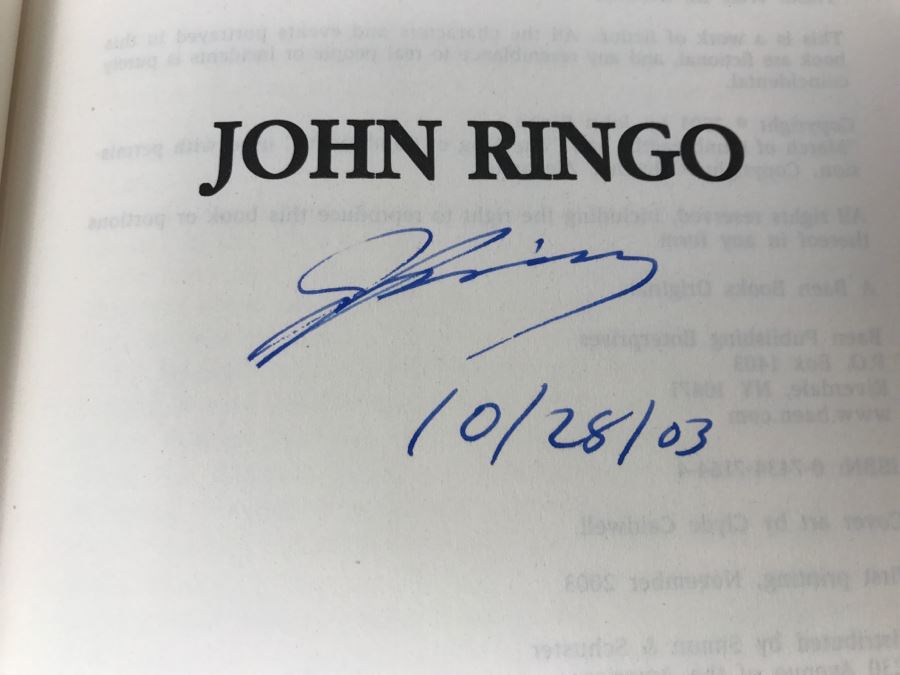 Signed First Printing 2003 Hardcover Book There Will Be Dragons By John Ringo [Photo 7]