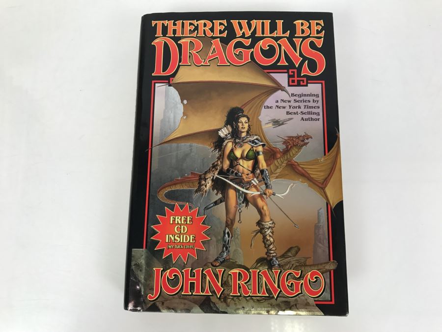 Signed First Printing 2003 Hardcover Book There Will Be Dragons By John Ringo [Photo 2]