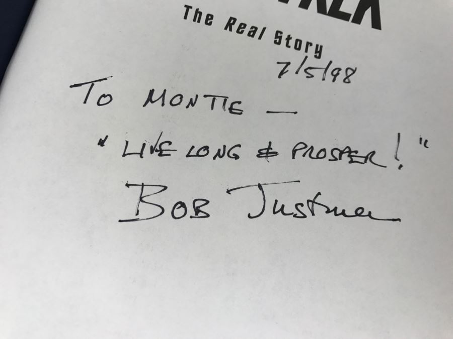 Signed First Printing 1996 Hardcover Book Inside STAR TREK The Real Story By Herbert F. Solow And Robert H. Justman (Signed By Both Authors) [Photo 7]