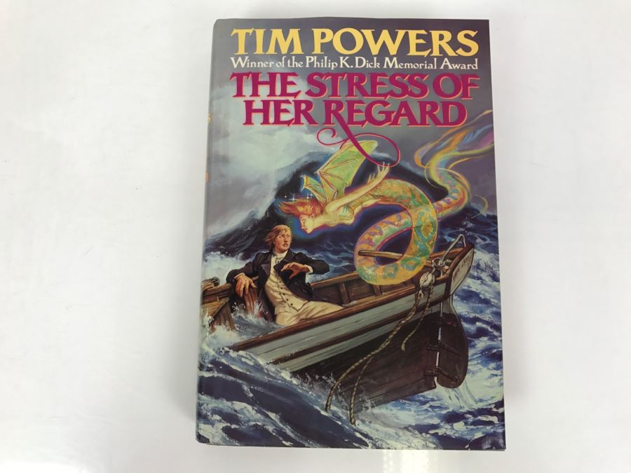 Signed First Edition 1989 Hardcover Book The Stress Of Her Regard By Tim Powers [Photo 2]