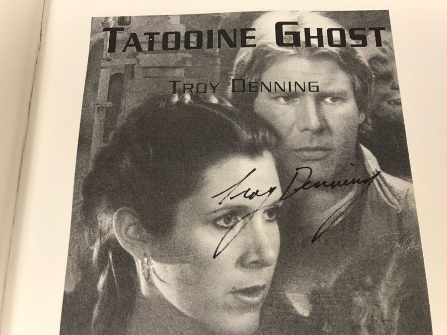 Signed First Edition 2003 Hardcover Book STAR WARS Tatooine Ghost By Troy Denning [Photo 6]