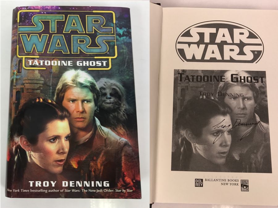 Signed First Edition 2003 Hardcover Book STAR WARS Tatooine Ghost By Troy Denning [Photo 1]