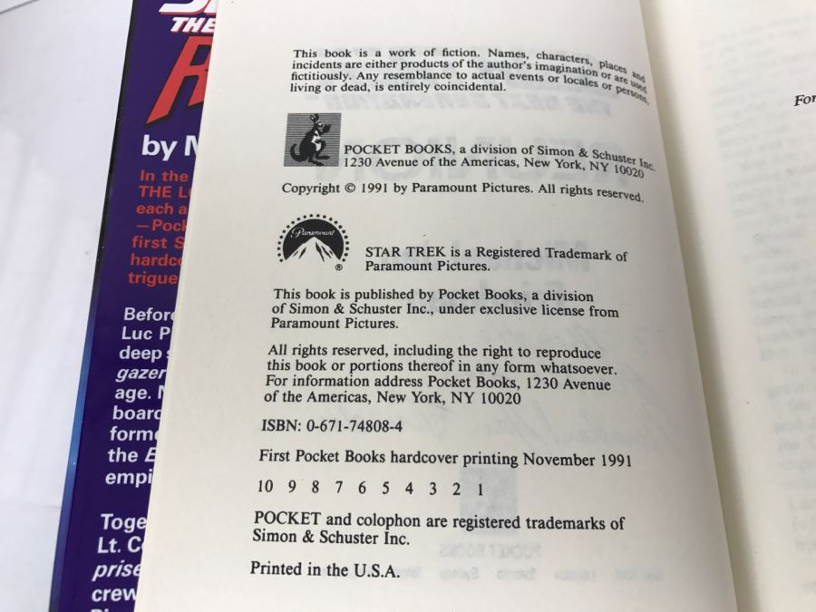 Signed First Printing 1991 Hardcover Book STAR TREK The Next Generation Reunion By Michael Jan Friedman [Photo 7]