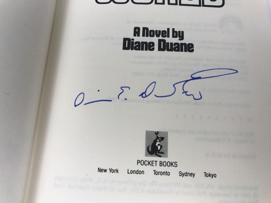 Signed First Trade Printing 1988 Hardcover Book STAR TREK Spock's World A Novel By Diane Duane [Photo 6]