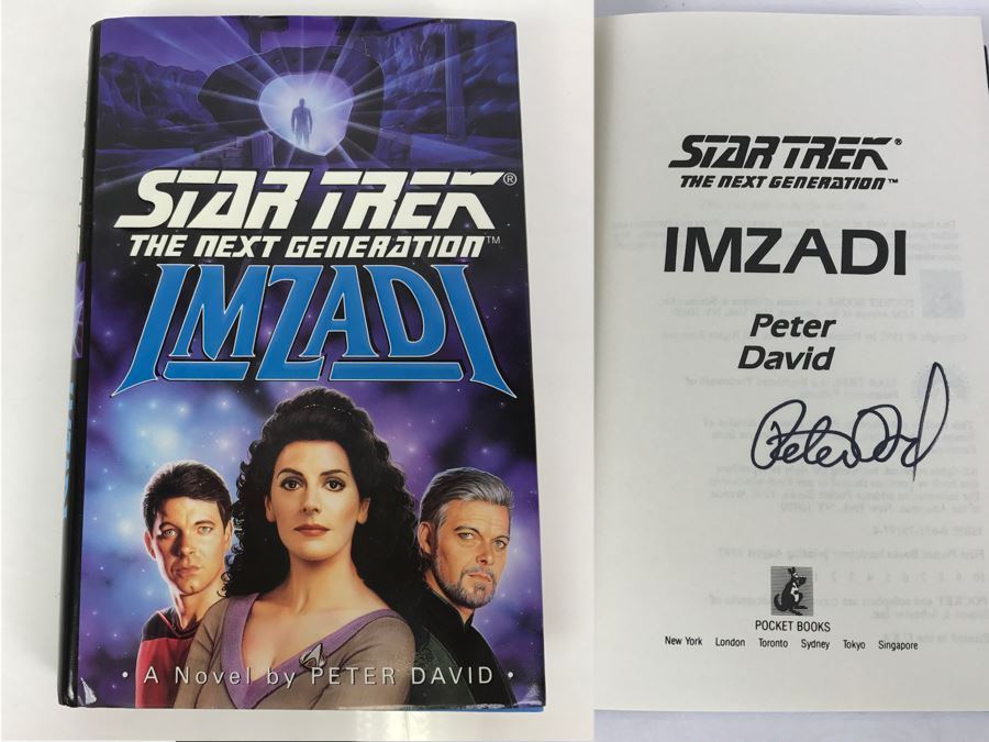 Signed First Printing 1992 Hardcover Book STAR TREK The Next Generation IMZADI By Peter David [Photo 1]