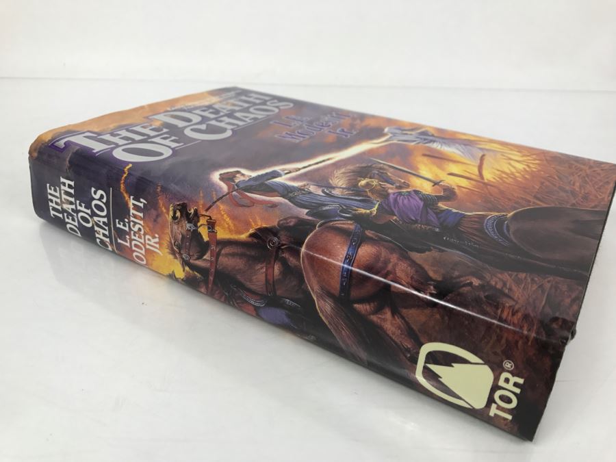 Signed First Edition 1995 Hardcover Book The Death Of Chaos By L.E. Modesitt, Jr. [Photo 2]