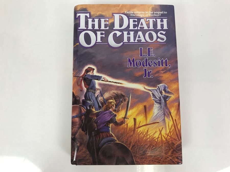 Signed First Edition 1995 Hardcover Book The Death Of Chaos By L.E. Modesitt, Jr. [Photo 9]