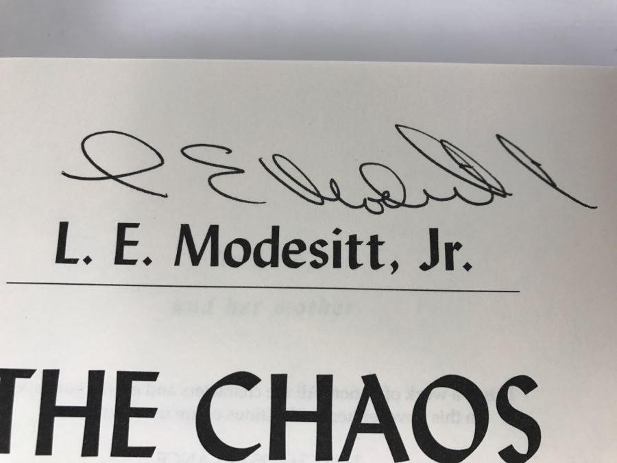 Signed First Edition 1997 Hardcover Book The Chaos Balance By L.E. Modesitt, Jr. [Photo 7]