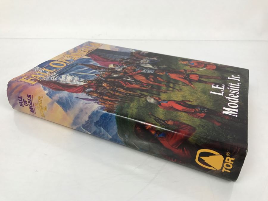 Signed First Edition 1996 Hardcover Book Fall Of Angels By L.E. Modesitt, Jr. [Photo 2]