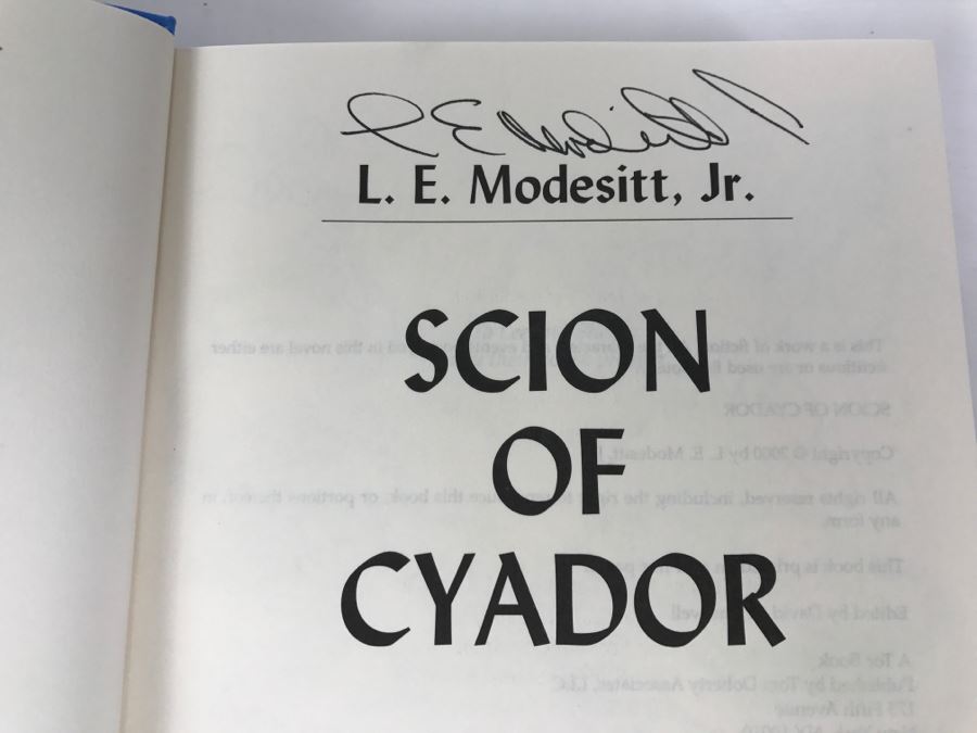 Signed First Edition 2000 Hardcover Book Scion Of Cyador By L.E. Modesitt, Jr. [Photo 6]