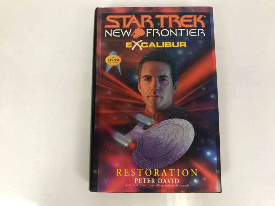 Signed First Printing 2000 Hardcover Book STAR TREK New Frontier Excalibur Restoration By Peter David [Photo 2]