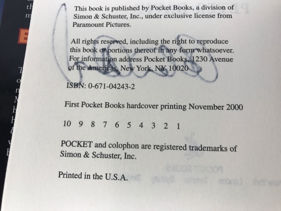 Signed First Printing 2000 Hardcover Book STAR TREK New Frontier Excalibur Restoration By Peter David [Photo 9]