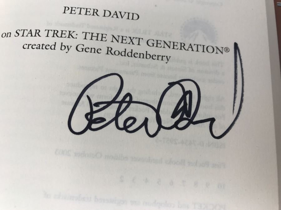 Signed First Edition 2003 Hardcover Book STAR TREK New Frontier Stone And Anvil By Peter David [Photo 7]