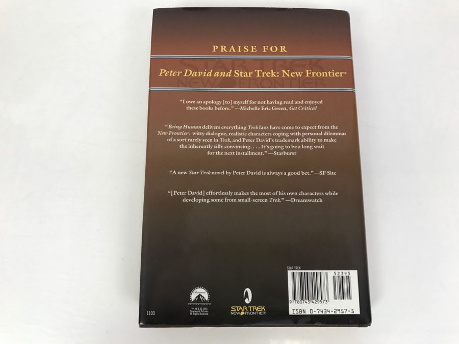 Signed First Edition 2003 Hardcover Book STAR TREK New Frontier Stone And Anvil By Peter David [Photo 4]