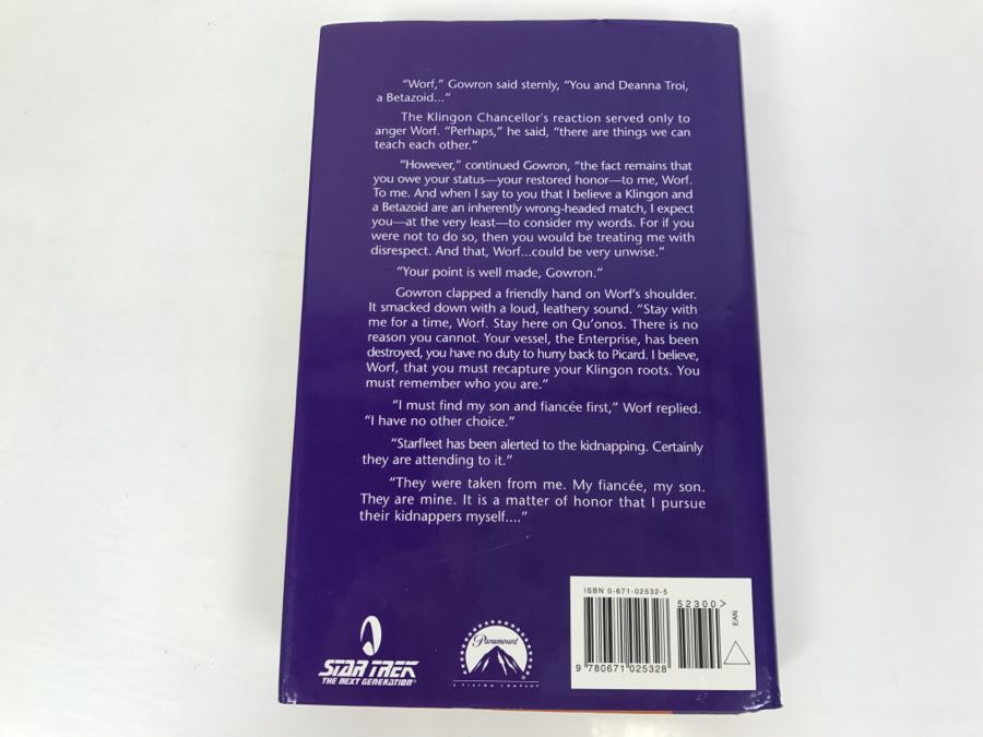 Signed First Printing 1998 Hardcover Book STAR TREK The Next Generation Triangle: IMZADI II By Peter David [Photo 4]