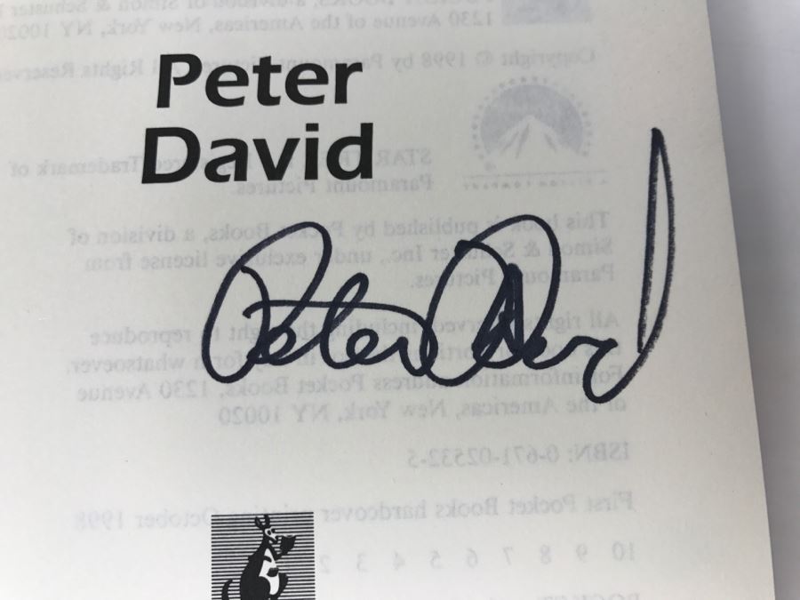 Signed First Printing 1998 Hardcover Book STAR TREK The Next Generation Triangle: IMZADI II By Peter David [Photo 7]