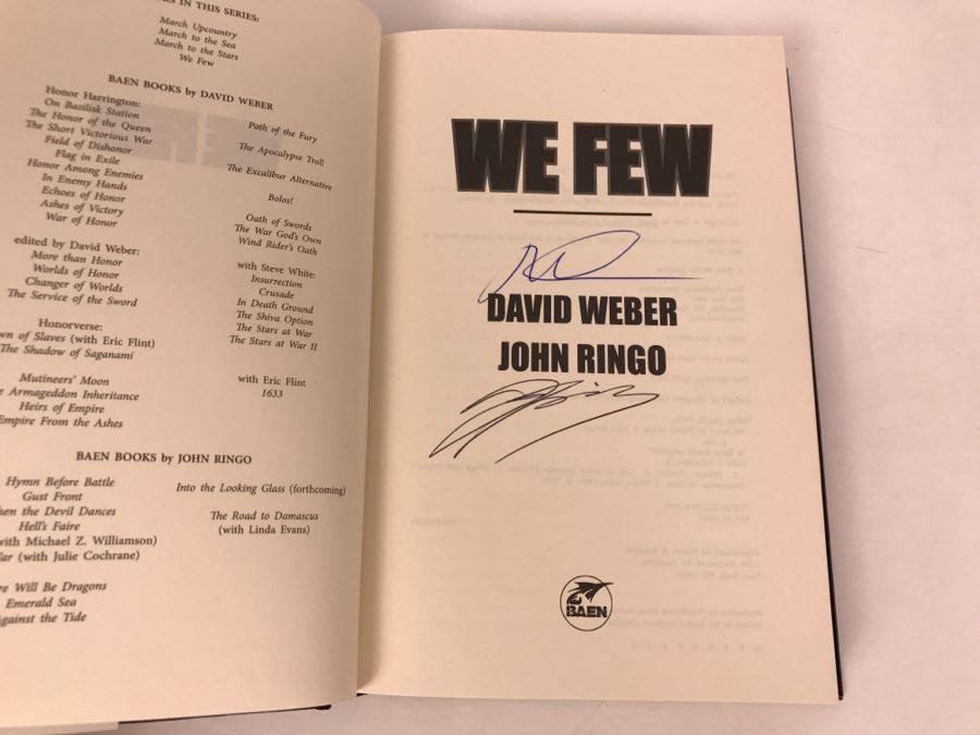 Signed First Printing 2005 Hardcover Book We Few By David Weber And John Ringo (Signed By Both Authors) [Photo 5]
