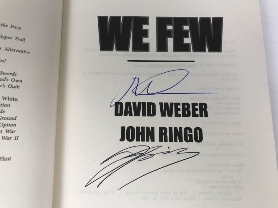 Signed First Printing 2005 Hardcover Book We Few By David Weber And John Ringo (Signed By Both Authors) [Photo 6]