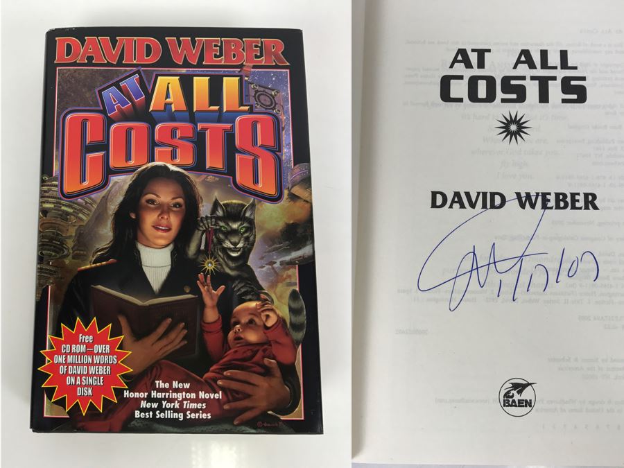 Signed First Printing 2005 Hardcover Book At All Costs By David Weber