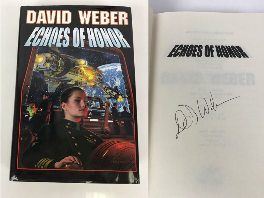 Signed First Printing 1996 Hardcover Book Echoes Of Honor By David Weber