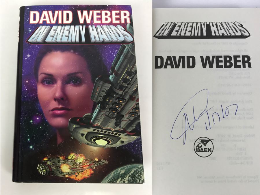 Signed First Printing 1997 Hardcover Book In Enemy Hands By David Weber
