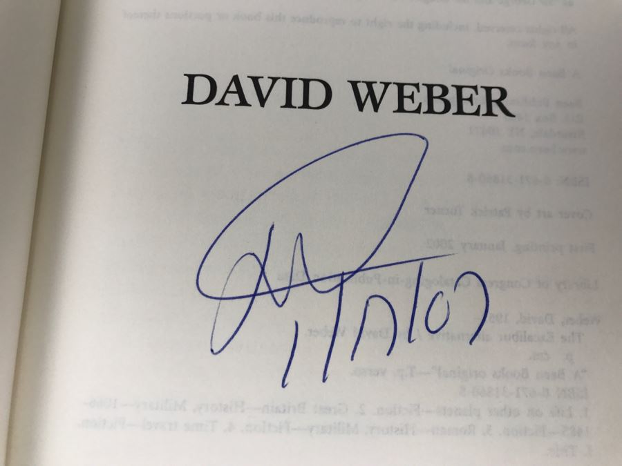 Signed First Printing 2002 Hardcover Book The Excalibur Alternative By David Weber [Photo 6]