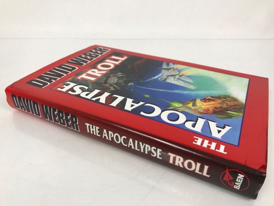 Signed First Printing 1999 Hardcover Book The Apocalypse Troll By David Weber [Photo 3]