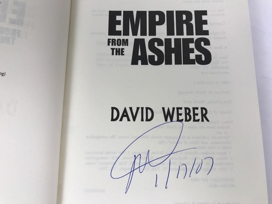 Signed First Printing 2003 Hardcover Book Empire From The Ashes By David Weber [Photo 5]