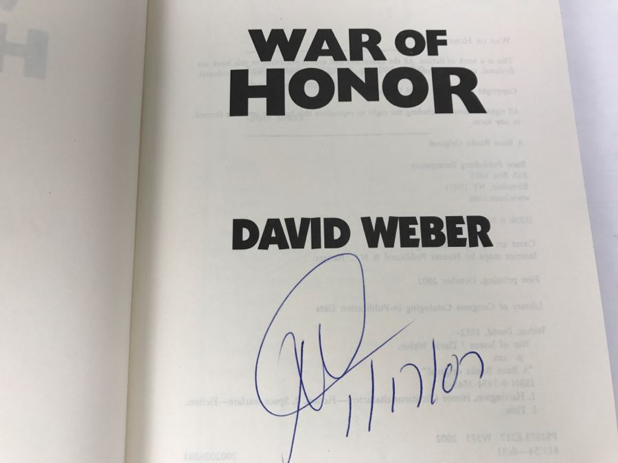 Signed First Printing 2002 Hardcover Book War Of Honor By David Weber [Photo 6]