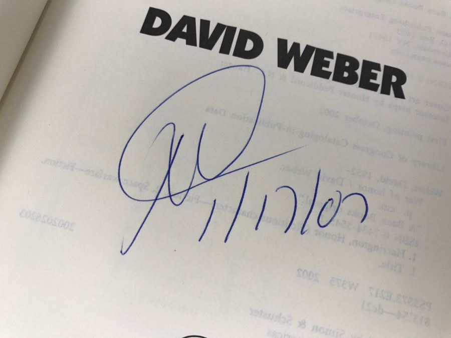 Signed First Printing 2002 Hardcover Book War Of Honor By David Weber [Photo 7]