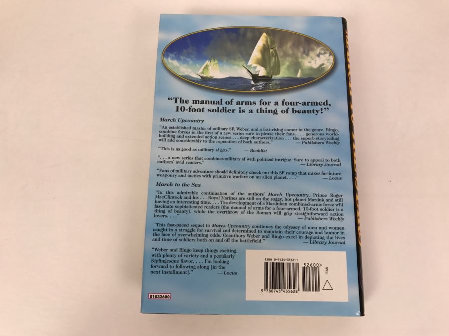 Signed First Printing 2003 Hardcover Book March To The Stars By David Weber And John Ringo (Signed By Both Authors) [Photo 4]