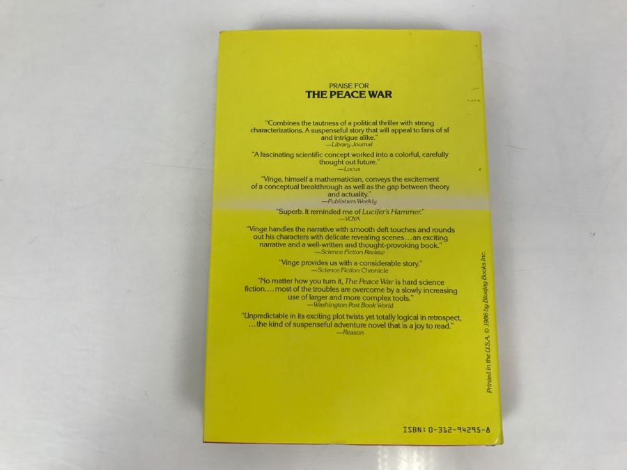 Signed First Bluejay Printing 1986 Marooned In Realtime By Vernor Vinge [Photo 4]