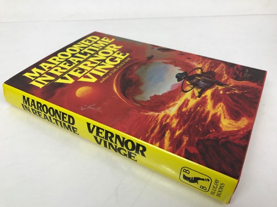 Signed First Bluejay Printing 1986 Marooned In Realtime By Vernor Vinge [Photo 3]
