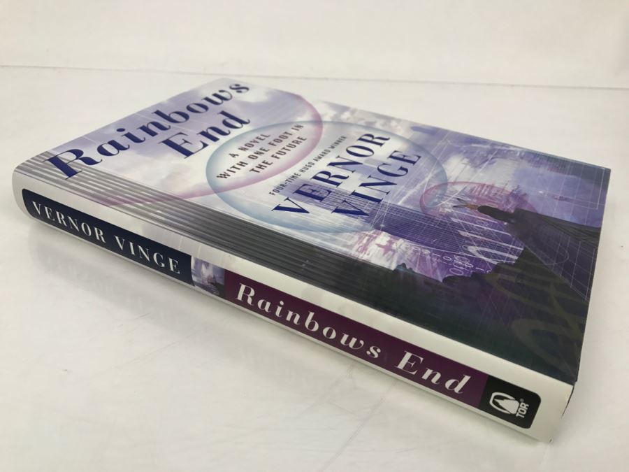Signed First Edition 2006 Hardcover Book Rainbows End By Vernor Vinge [Photo 3]