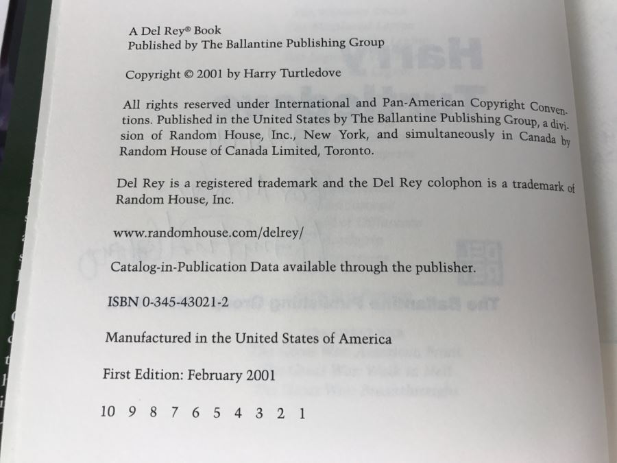 Signed First Edition 2001 Hardcover Book Colonization: Aftershocks By Harry Turtledove [Photo 8]