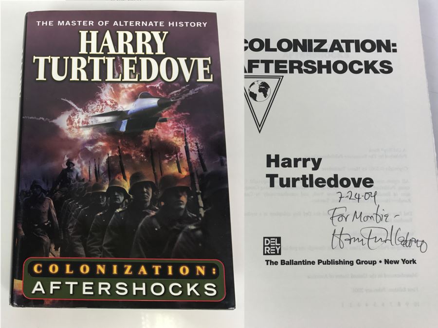 Signed First Edition 2001 Hardcover Book Colonization: Aftershocks By Harry Turtledove [Photo 1]