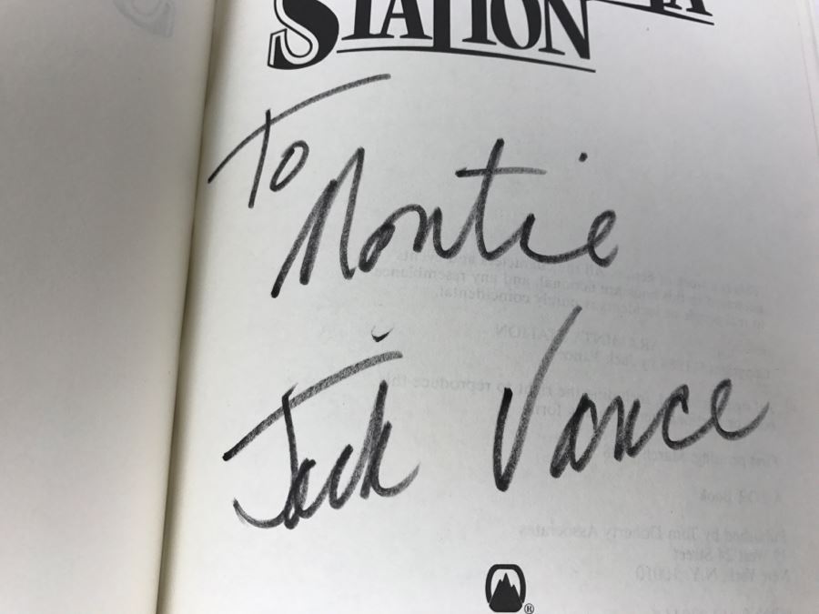 Signed First Printing 1988 Hardcover Book Araminta Station By Jack Vance [Photo 6]