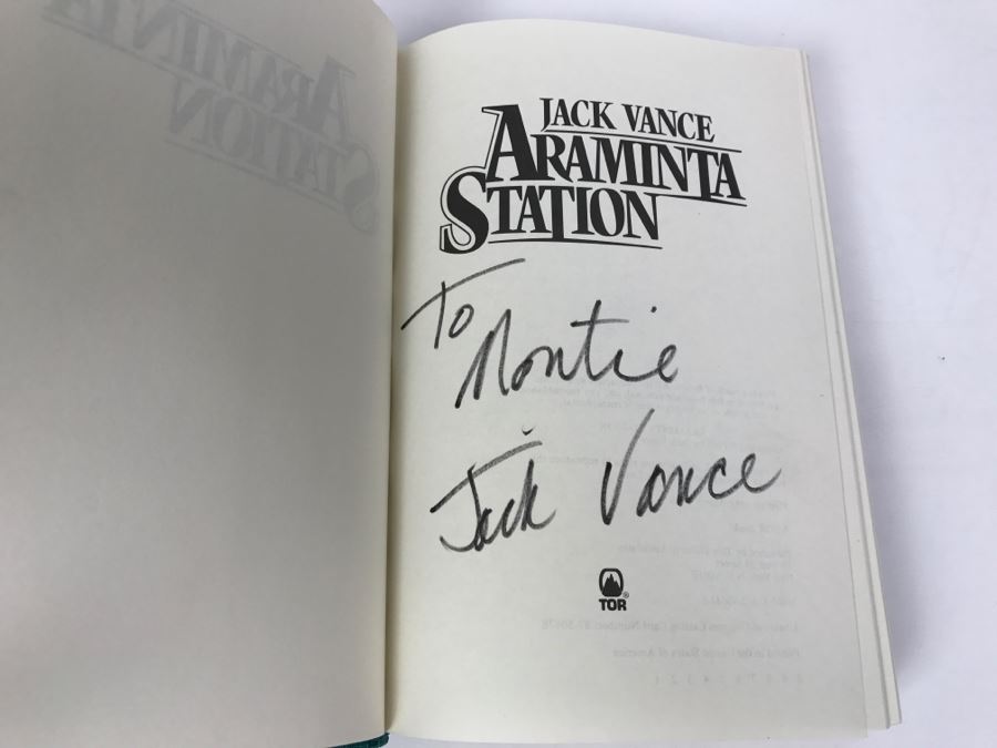 Signed First Printing 1988 Hardcover Book Araminta Station By Jack Vance [Photo 5]