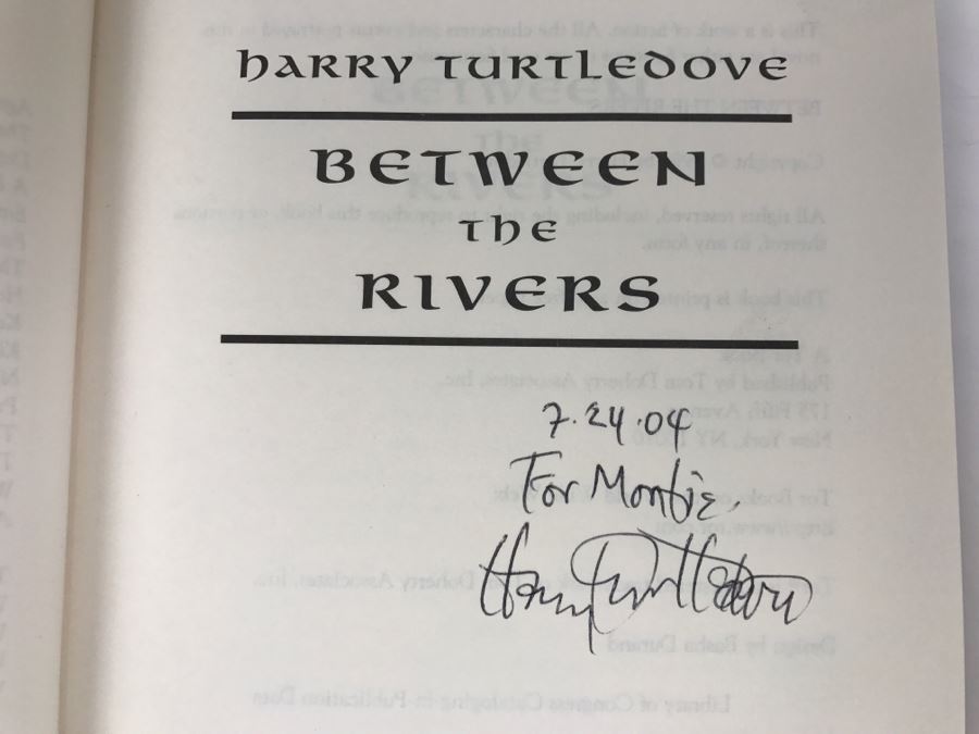 Signed First Edition 1998 Hardcover Book Between The Rivers By Harry Turtledove [Photo 6]