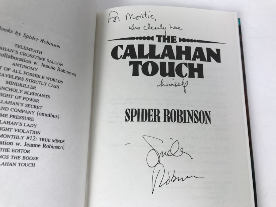 Signed First Edition 1993 Hardcover Book The Callahan Touch By Spider Robinson [Photo 6]