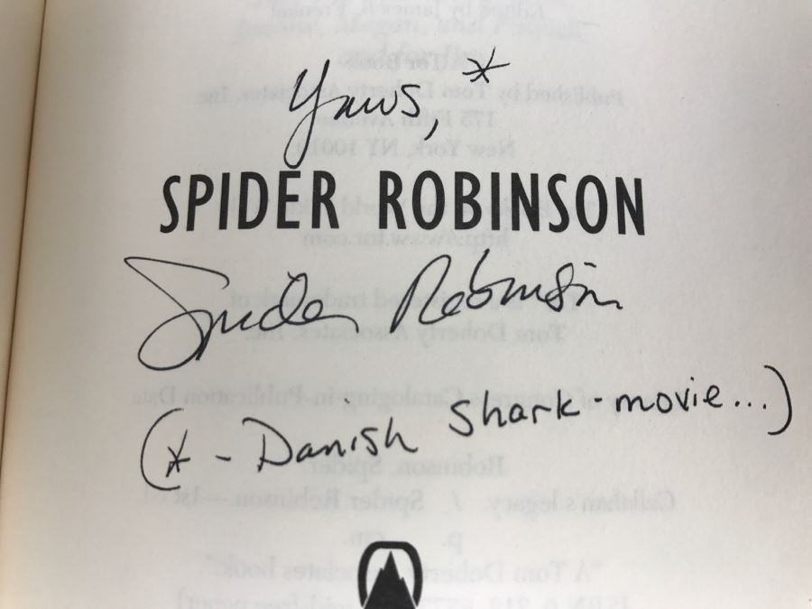 Sign 1996 Hardcover Book Callahan's Legacy By Spider Robinson [Photo 8]